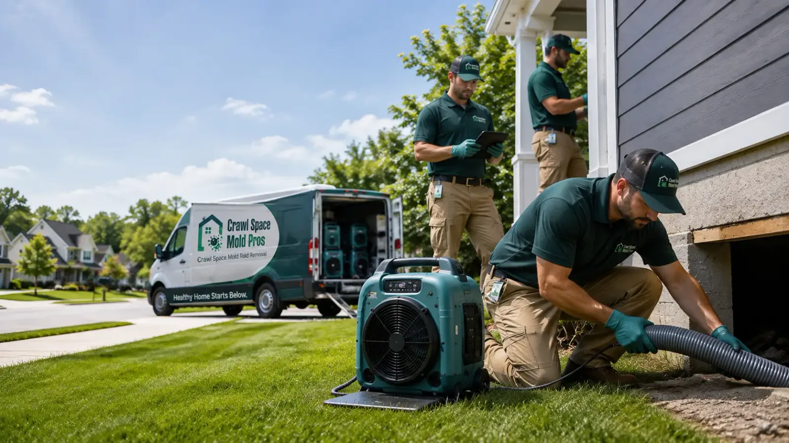 Crawl Space Mold Removal in Plano, IA